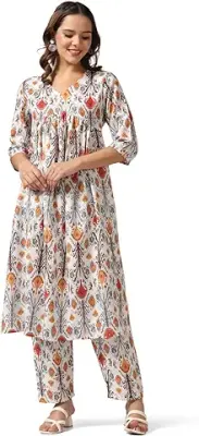 8. Leriya Fashion Alia Cut Kurta Set for Women Cotton