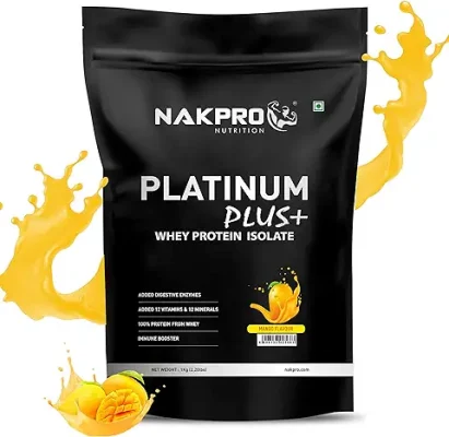 10. NAKPRO Platinum Plus+ Whey Protein Isolate with Digestive Enzymes