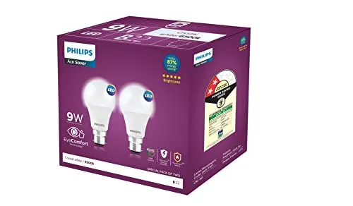 1. Philips 9-Watts Multipack B22 LED Cool Day White LED Bulb