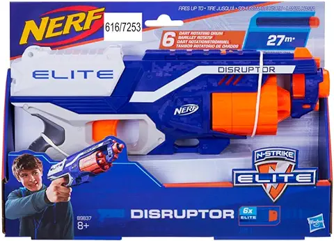 5. Nerf Disruptor Elite Toy Blaster,6-Dart Rotating Drum with Darts, Toys for Kids Teens&Adults, Gift Toy,Outdoor Toy for Boys, Birthday Gift for Kids Ages 8+,Best Xmas Gift,Multicolor