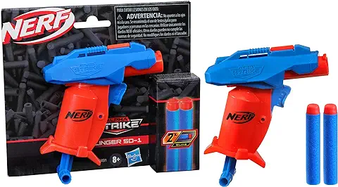 9. Nerf Alpha Strike Slinger Sd-1 Single-Fire Dart Blaster - Includes 2 Official Nerf Elite Foam Darts, Easy Load Prime Fire,Multicolor