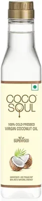10. Coco Soul Cold Pressed Unrefined Virgin Coconut Oil | 60% MCT | Multipurpose Usage | Daily Cooking| Keto Friendly | Naturally Cholesterol Free | A1 grade real coconut | From Makers of Parachute 250 ml