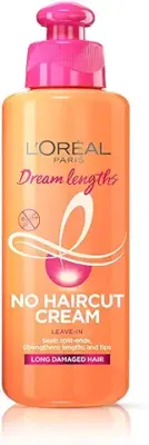 1. L'Oreal Paris Leave-In Conditioner, Repairs, Protects & Smooths, For Long and Lifeless Hair, Dream Lengths No Haircut Cream, 200ml