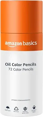 9. AmazonBasics amazon basics Oil-Based Colour Pencils With A Pencil Sharpener