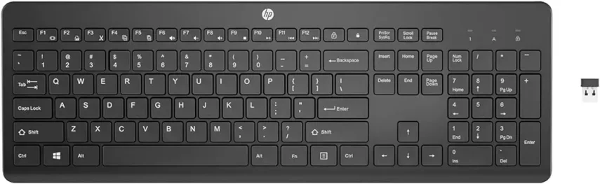 8. HP 230 Wireless Black Keyboard with 2.4GHz connectivity