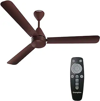 10. Crompton Energion Hyperjet 1200mm BLDC Ceiling Fan with Remote Control | High Air Delivery | Energy Saving | 2 Year Warranty | Brown