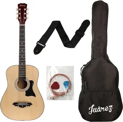 14. JUAREZ JRZ38C 38 Inches Lindenwood Right Handed Acoustic Guitar