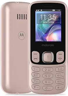 3. Motorola A10e Dual Sim keypad Mobile with 800 mAh Battery, Expandable Storage Upto 32GB, Wireless FM with auto Call Recording - Rose Gold