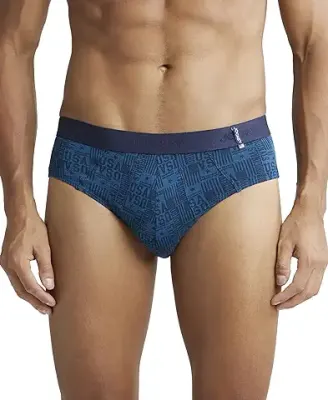 14. Jockey US52 Men's Super Combed Cotton Printed Brief with Ultrasoft Waistband