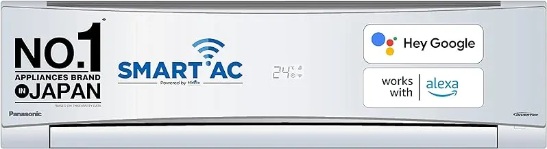 Panasonic 1.5 Ton 3 Star Wi-Fi Inverter Smart Split AC (Copper Condenser, 7 in 1 Convertible with additional AI Mode, PM ...