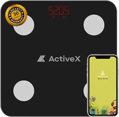 15. ActiveX (Australia) Savvy Smart Bluetooth Body Composition Weighing Scale| Tracks Body Weight, Body Fat, BMI & more | Free ActiveX App | Batteries Included | 1 Year Warranty