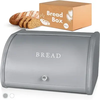 11. Farmhouse Bread Box for Kitchen Countertop