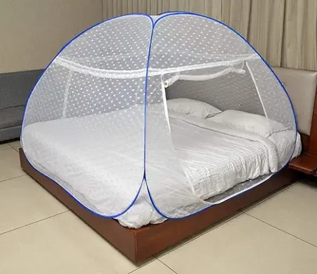 10. Healthy Sleeping Foldable Pop up Polyester Mosquito Net for Double Bed