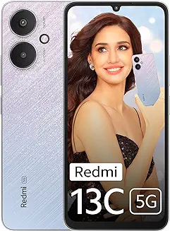 6. Redmi 13C 5G (Startrail Silver, 4GB RAM, 128GB Storage) | MediaTek Dimensity 6100+ 5G | 90Hz Display