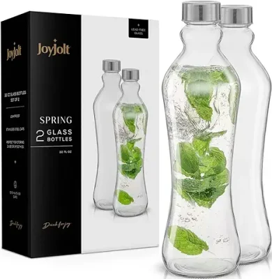 15. JoyJolt Glass Water Bottles