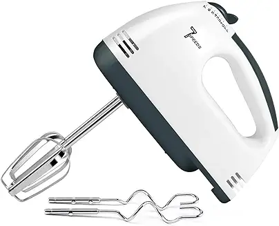 9. Konquer TimeS Hand Mixer, Electric Hand Whisk, Electric Hand Mixers, Small Stainless Steel Handheld Mixer, 2 Mixers and 2 Dough Hooks Electric Hand Mixers for Kitchen Beating Eggs, Cakes - 260W