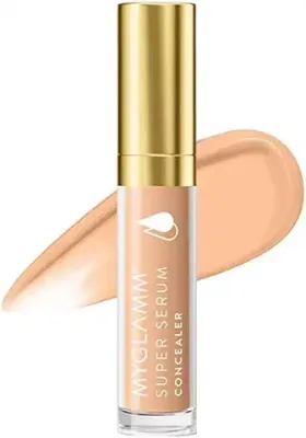 4. MyGlamm Super Serum Concealer Liquid Form- 201N Fawn - 6g | Infused With Hyaluronic Acid & Vitamin C| Long Lasting & Full Coverage Concealer | All Skin Type