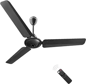 1. atomberg Efficio Alpha 1200mm BLDC Motor 5 Star Rated Classic Ceiling Fans with Remote Control | High Air Delivery Fan with LED Indicators | Upto 65% Energy Saving | 1+1 Year Warranty (Gloss Black)
