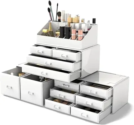 7. READAEER Makeup Cosmetic Organizer Storage Drawers