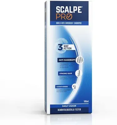 2. Scalpe Pro Daily Anti-Dandruff Shampoo | Removes Dandruff from Source | Helps with Itching, Irritation & Redness accompanying Dandruff | Scalpe Science | Climbazole & ZPTO Formulation | Strong & Smooth Hair | Daily Use | Dermatologically Tested Solution | For Women & Men | 100ml