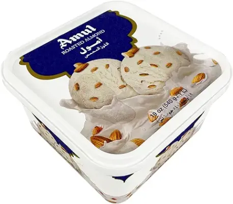 7. Amul Real Ice Cream Roasted Almond, 1 Litre Box