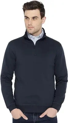 6. Dream of Glory Inc. Men's Cotton High Neck Sweatshirt