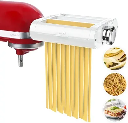 9. Antree Pasta Maker Attachment 3 in 1 Set for KitchenAid Stand Mixers Included Pasta Sheet Roller