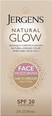3. Jergens Natural Glow Face Moisturizer with SPF 20 Sunscreen