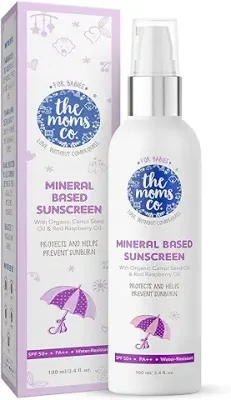 5. The Moms Co. Waterproof SPF 50+ Natural Mineral Based