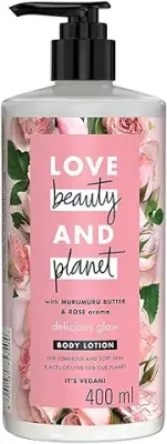 5. Love Beauty & Planet Murumuru Butter & Rose Daily Moisturising Lotion|Instant Glow|All Skin Types|Paraben free|400ml