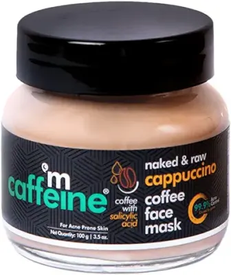 7. mCaffeine Anti Acne Cappuccino Coffee Face Pack for Oily Skin | Controls 99.9% Acne Causing Germs | Face Mask with Salicylic Acid for Acne & Oil Control | For Men & Women (100gm)