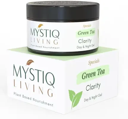 10. Mystiq Living Green Tea Clarity Acne Salicyclic Acid Gel Cream for Anti Acne