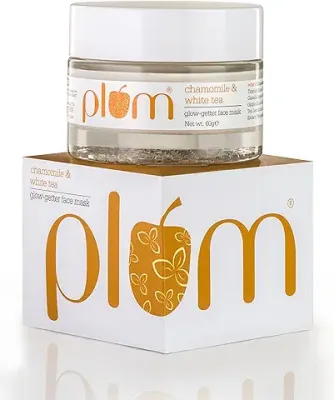 14. Plum Chamomile & White Tea Glow-Getter Face Mask | De-tanning Clay Mask | For Normal, Combination Skin | 100% Vegan, Cruelty Free | 60g