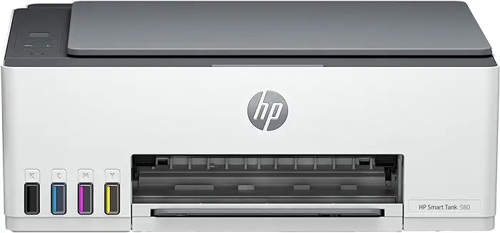 12. HP Smart Tank 580 AIO WiFi Colour Printer with 1 Extra Black Ink Bottle (Upto 12000 Black & 6000 Colour Prints) + 1 Year Extended Warranty with PHA Coverage -Print, Scan & Copy