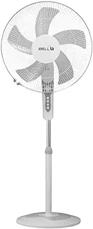 5. IBELL CHROME10 Pedestal Fan with Timer, 5 Leaf, 406mm, High Speed Motor (White)