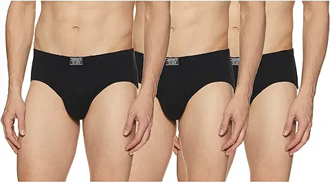 4. Jockey 8035 Men's Super Combed Cotton Solid Poco Brief with Ultrasoft Concealed Waistband (Pack of 3)