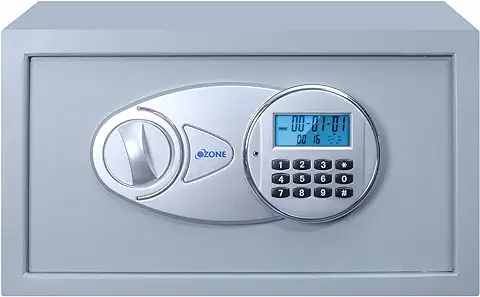 10. Ozone 9.2 Litres Locker safe for Home with Digital Lock and 2 Emergency Key Home Security Safe for Hotel Office Dorm Money Cash Jewellery Gun Use Storage - 20X35X20 CM.
