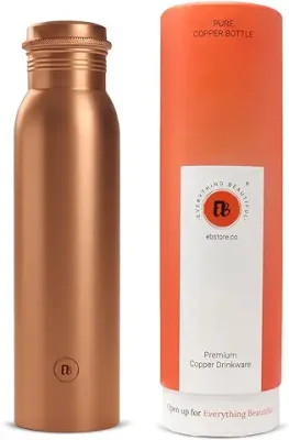 8. EB-Everything Beautiful Classic Pure Copper Water Bottle 1 Litre