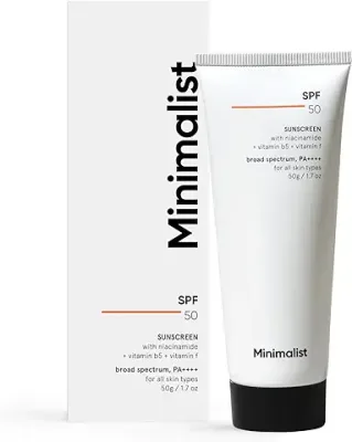2. Minimalist Sunscreen SPF 50 PA++++ | Clinically Tested in US (In-Vivo) | Lightweight with Multi-Vitamins | No White Cast | Broad Spectrum | For Women & Men | 50g