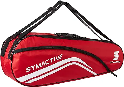 8. Amazon Brand - Symactive Badminton Kit Bag, Red