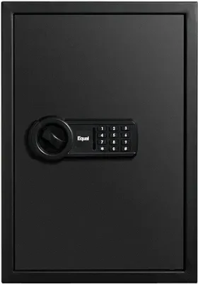 5. Equal 55L SecureLite Safe Locker for Home | Economic Electronic Safe Locker with Programmable Pincode Access and Mechanical Emergency Key | 3 Years Limited Warranty | 55 Liter - Black