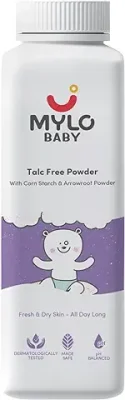 11. Mylo Baby Powder for Kids | Made Safe Australia Certified | Absorbs Extra Oil | Relieves Itchiness | Softens Skin | Safe for all skin types - 300 gm