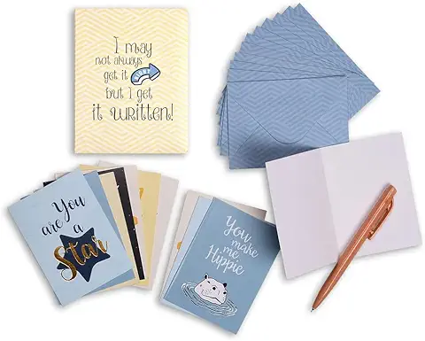6. DOODLE You've Got Mail Set of 12 Thank you Notecards with Envelopes (3.75 Inch X 5 Inch) Greeting Card