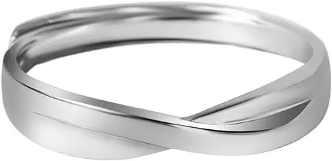 9. ZAVYA 925 Sterling Silver Infinity Beyond Rhodium Plated Adjustable Ring for Men