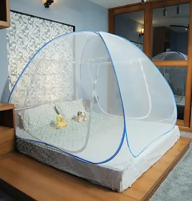11. Antiliy Blue Double Bed Mosquito Net