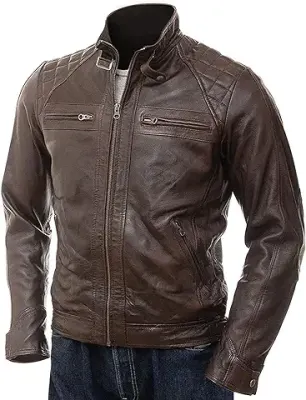 11. NEW CHOICE LEATHERS Pure Genuine Leather Jacket For Men's (NEWCHOICE-223-Brown)