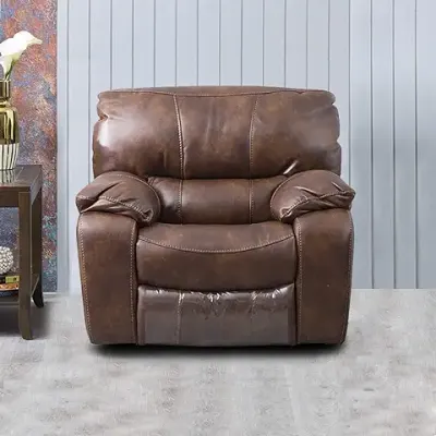 8. Home Centre Apollo Faux Leather 1-Seater Recliner - Brown