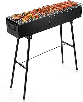 10. IRONWALLS Portable Charcoal Grill 32 Inch