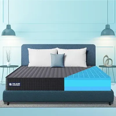 7. The Sleep Company SmartGRID Orthopedic Pro - Doctor Recommended | Pressure Relieving | Scientifically Proven 5 Zone Support | 8 Inch King Size AIHA Certified Firm Mattress for Back Pain | 78x72