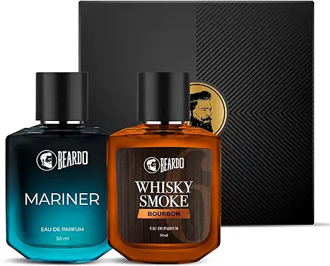 7. Beardo Whisky Smoke Bourbon Perfume 50ml & Mariner Perfume 50ml Combo | Long Lasting Perfume For Men | Gift Set
